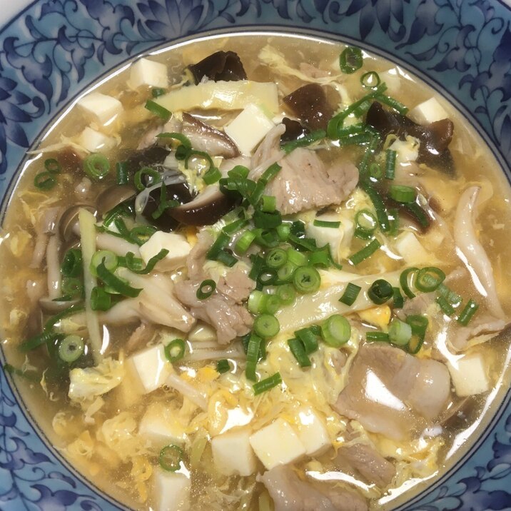 きのこたっぷり酸辣湯麺